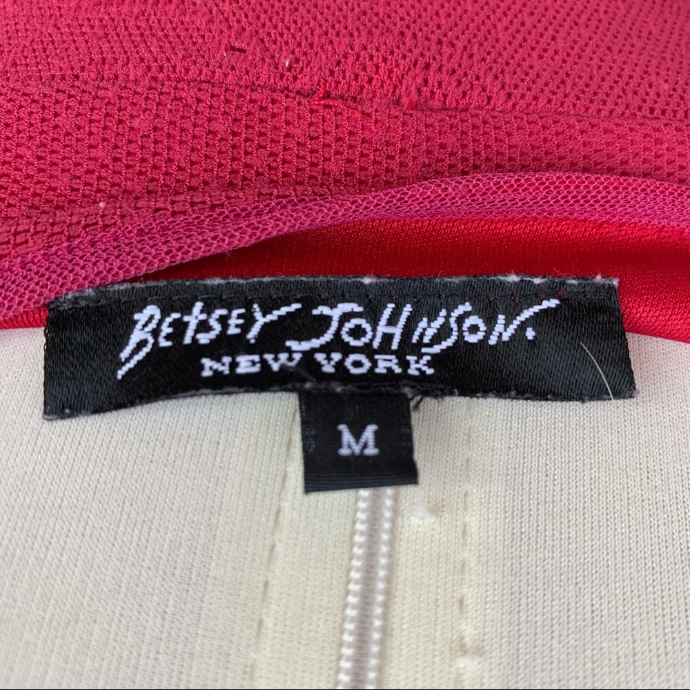 Vintage Betsey Johnson 90 2000 y2k Lace Crochet Floral Midi Slip Dress Sexy Red - Picture 8 of 9
